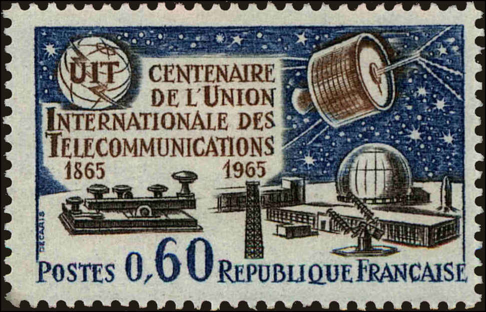 Front view of France 1122 collectors stamp
