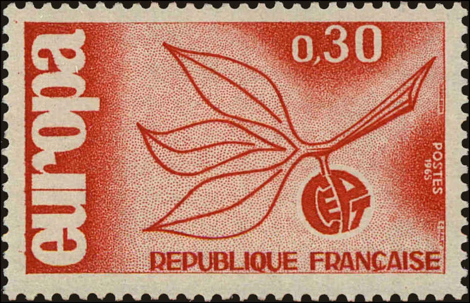 Front view of France 1131 collectors stamp