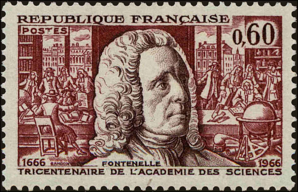Front view of France 1159 collectors stamp