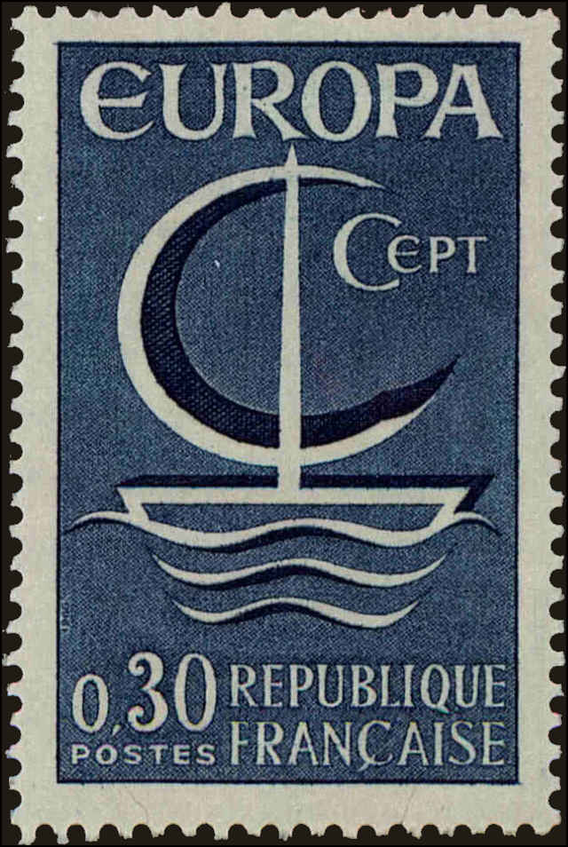 Front view of France 1163 collectors stamp