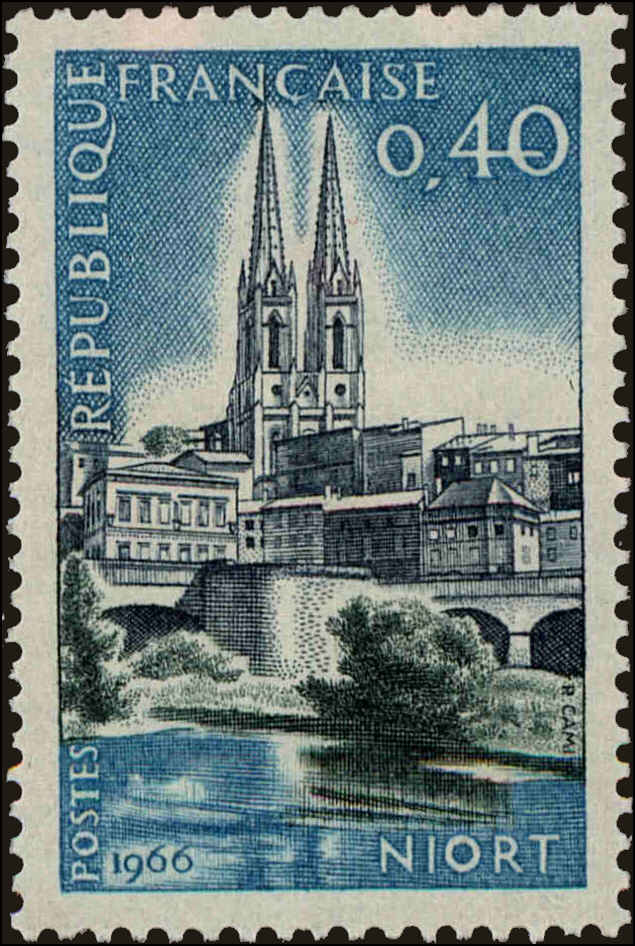 Front view of France 1158 collectors stamp