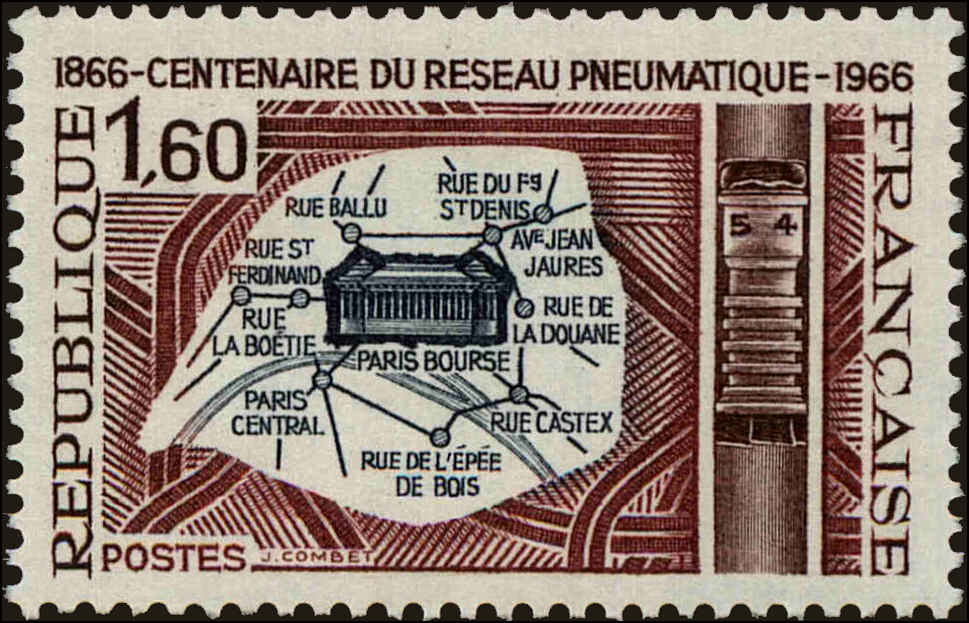 Front view of France 1168 collectors stamp