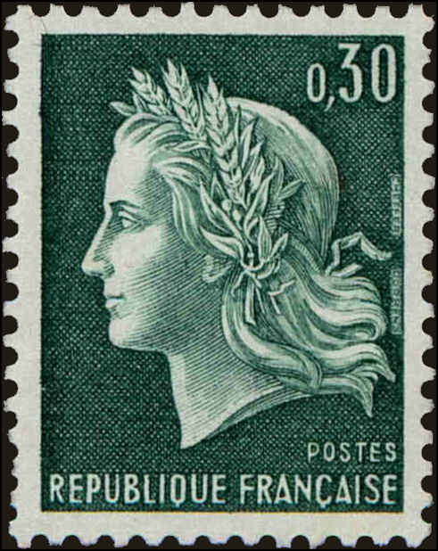 Front view of France 1230 collectors stamp
