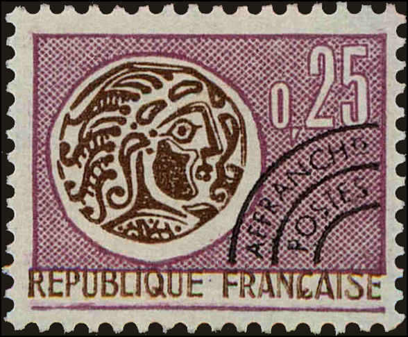 Front view of France 1098 collectors stamp