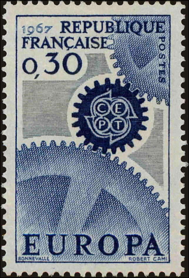 Front view of France 1178 collectors stamp