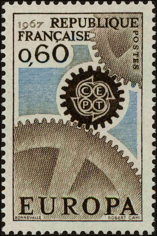 Front view of France 1179 collectors stamp