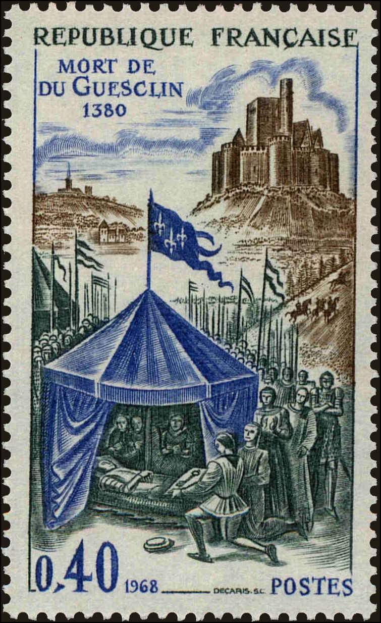 Front view of France 1200 collectors stamp