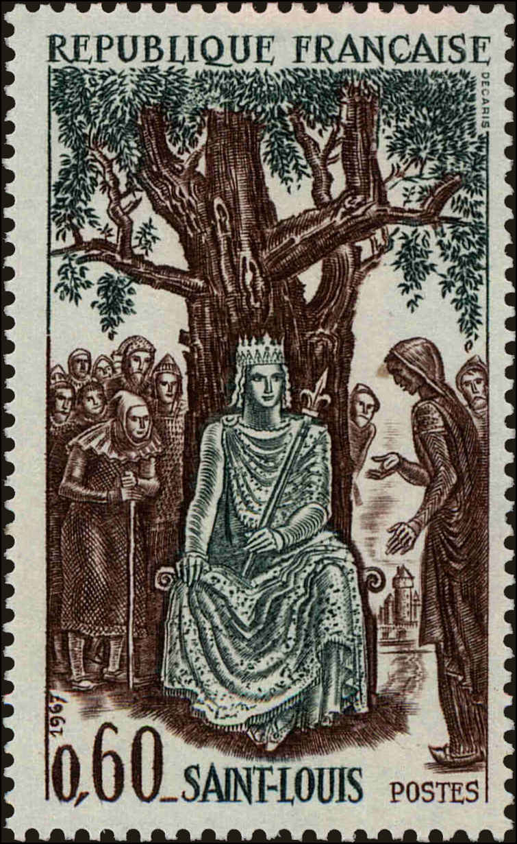 Front view of France 1201 collectors stamp