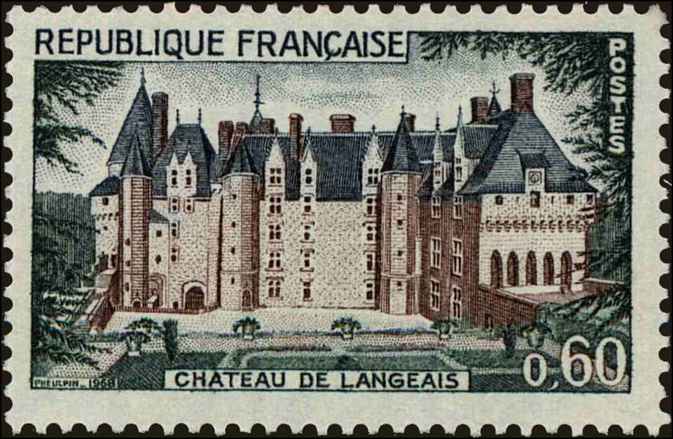 Front view of France 1212 collectors stamp