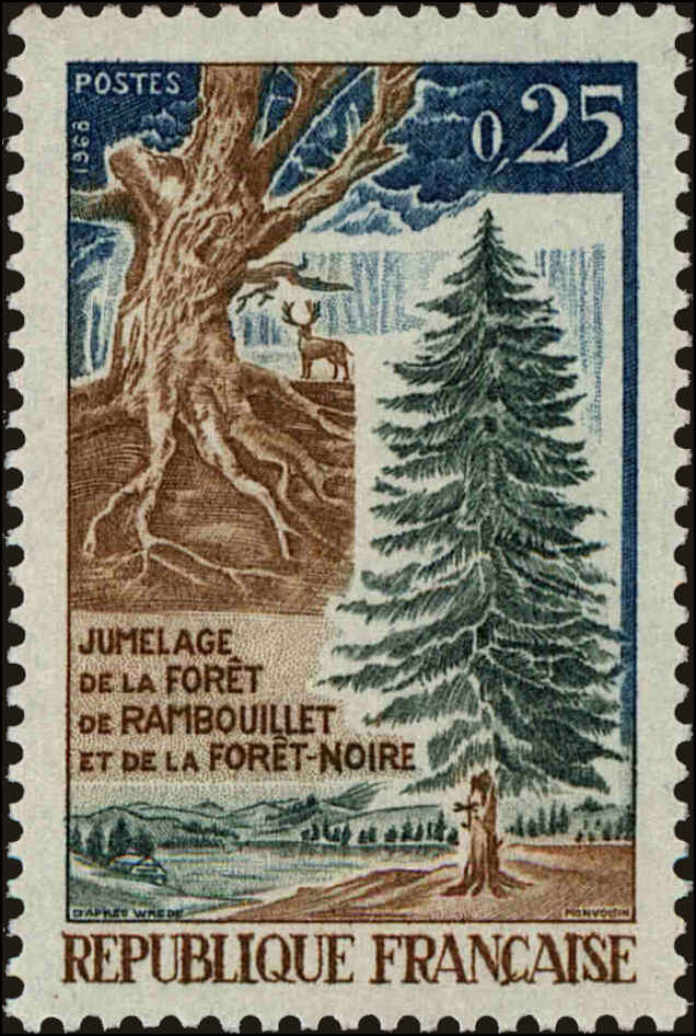Front view of France 1214 collectors stamp
