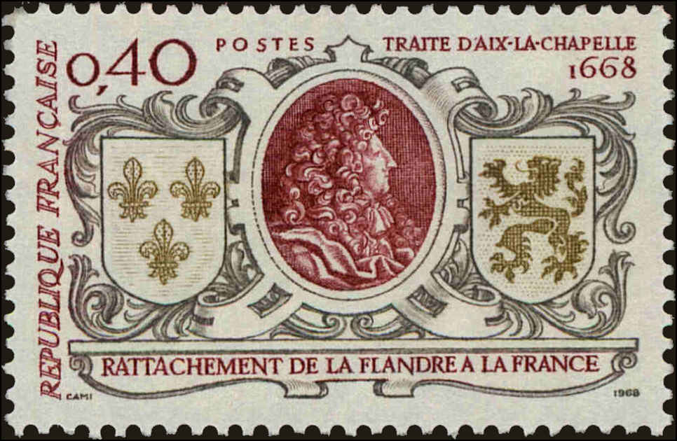 Front view of France 1216 collectors stamp