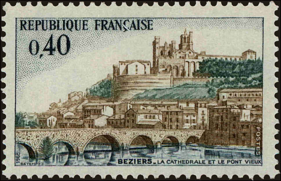Front view of France 1220 collectors stamp