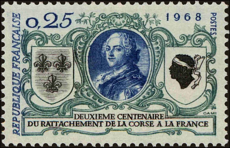 Front view of France 1222 collectors stamp