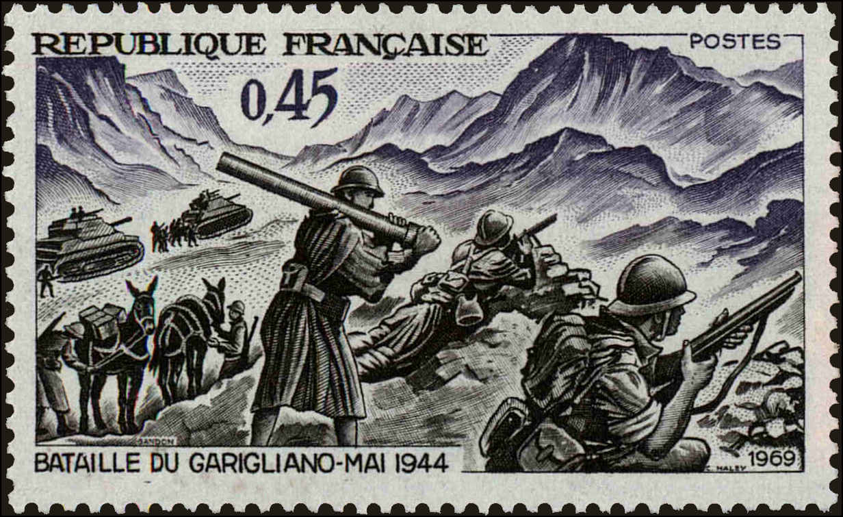 Front view of France 1248 collectors stamp
