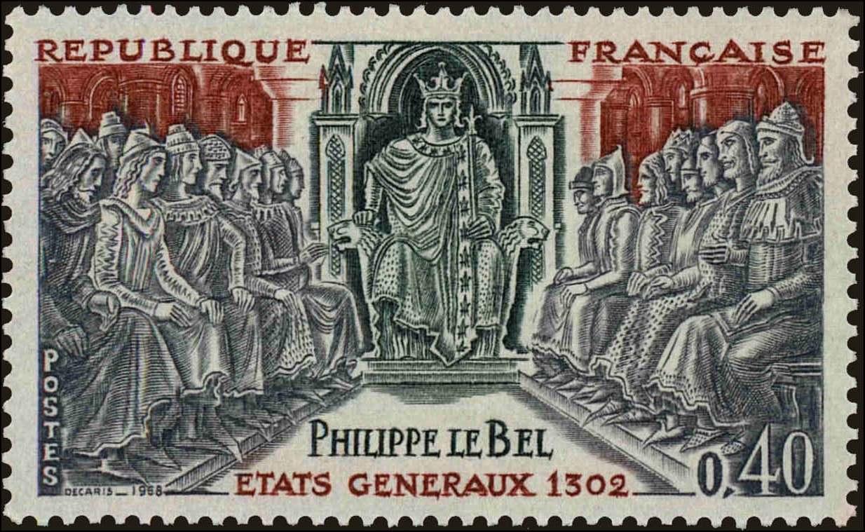 Front view of France 1228 collectors stamp