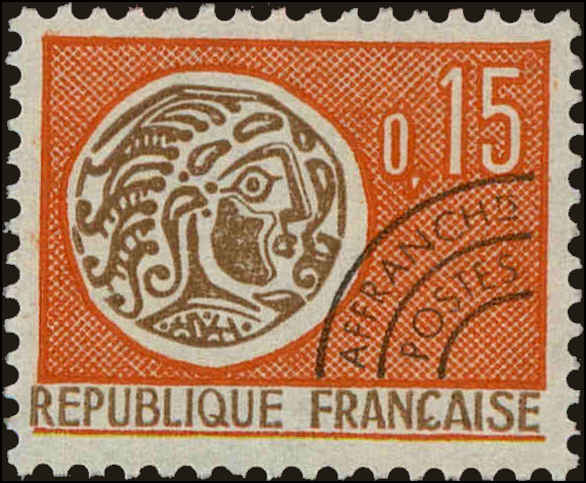 Front view of France 1097 collectors stamp