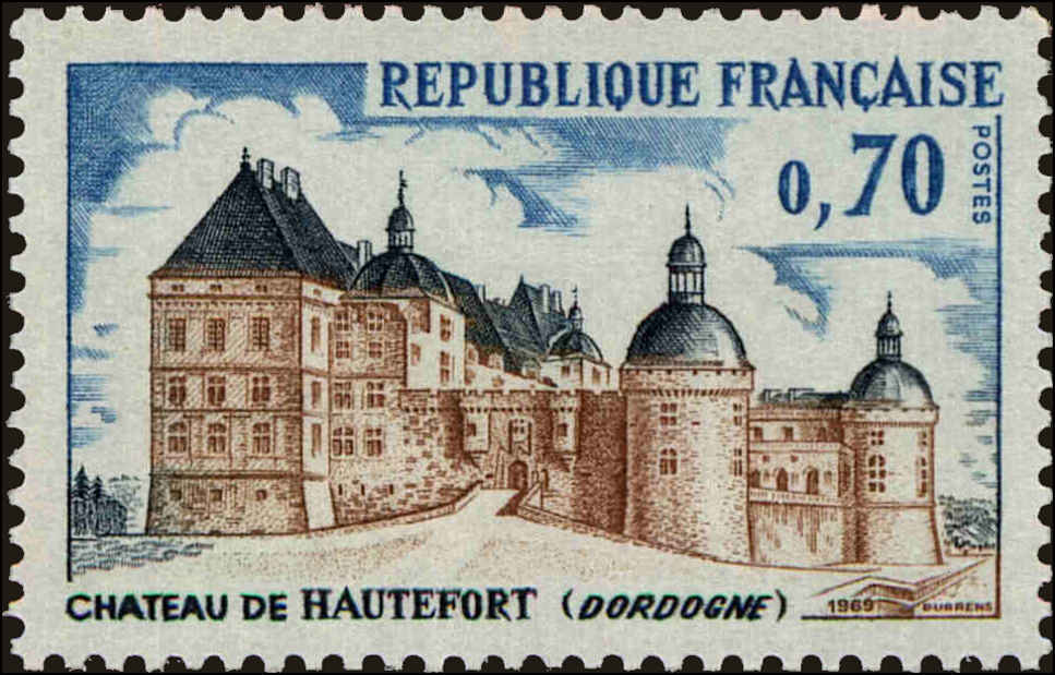 Front view of France 1243 collectors stamp