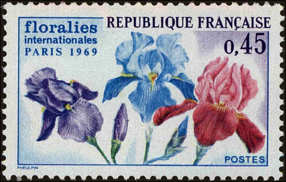 Front view of France 1244 collectors stamp
