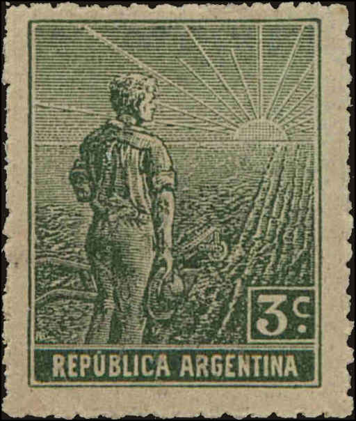 Front view of Argentina 182 collectors stamp