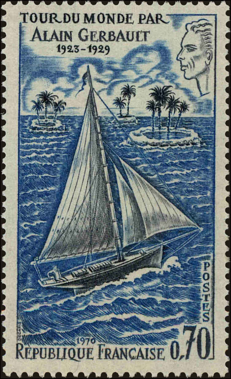 Front view of France 1263 collectors stamp