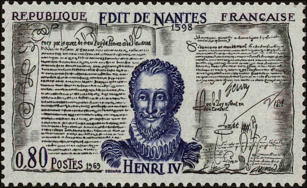 Front view of France 1261 collectors stamp
