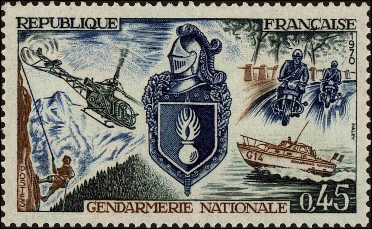 Front view of France 1264 collectors stamp