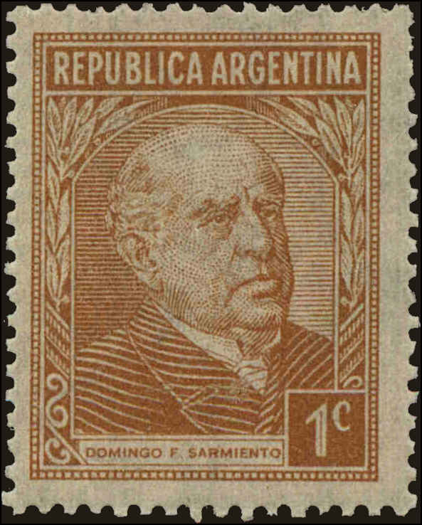 Front view of Argentina 419 collectors stamp