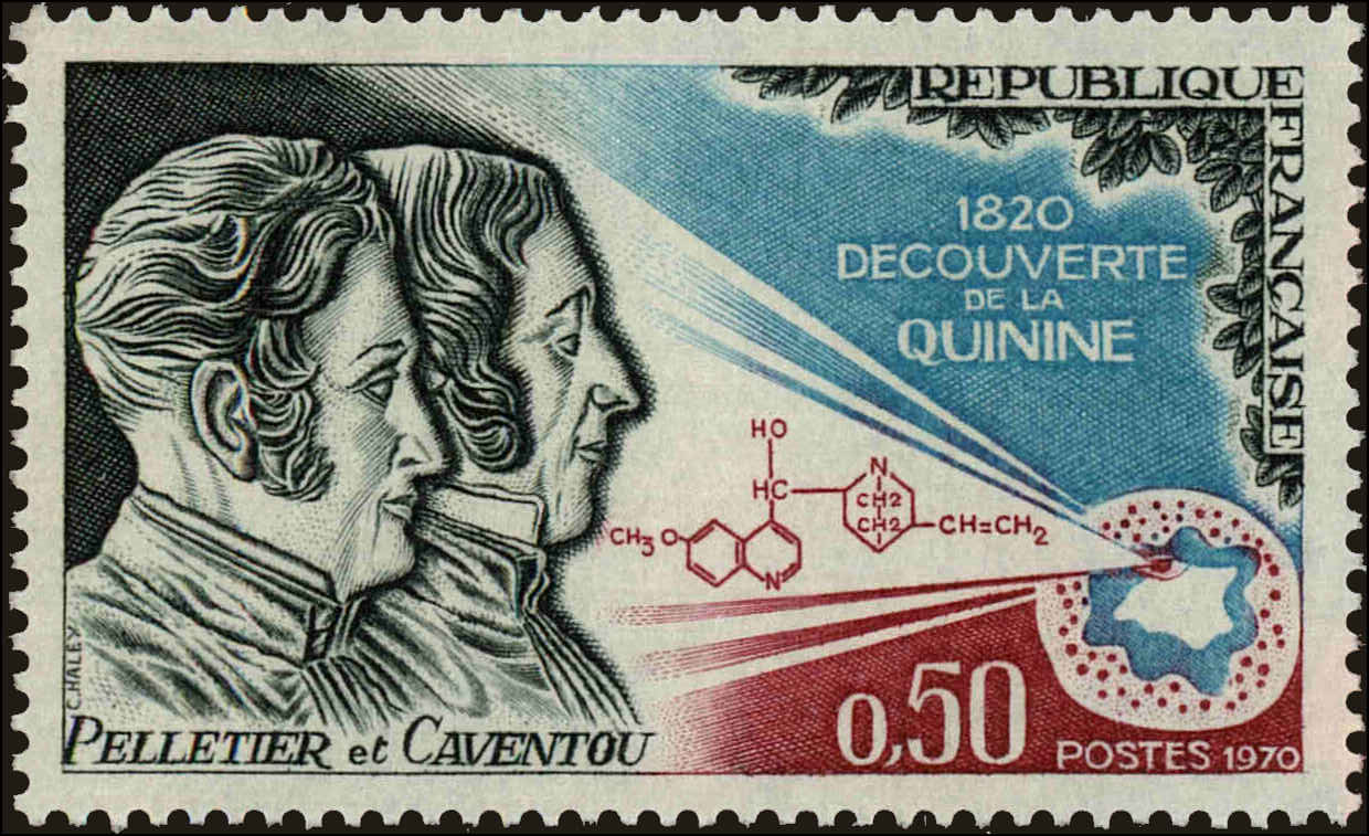 Front view of France 1268 collectors stamp