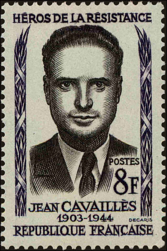 Front view of France 879 collectors stamp