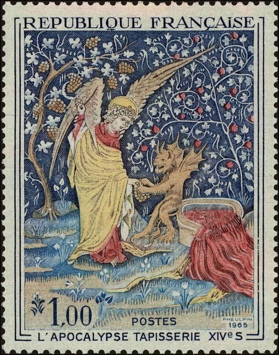 Front view of France 1116 collectors stamp