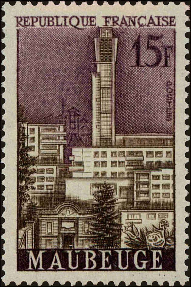 Front view of France 875 collectors stamp
