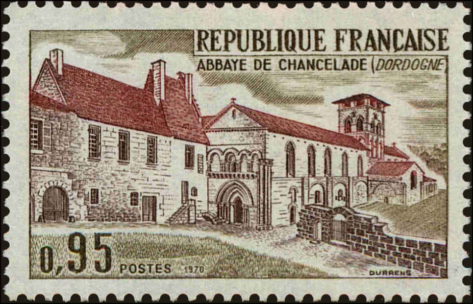 Front view of France 1279 collectors stamp
