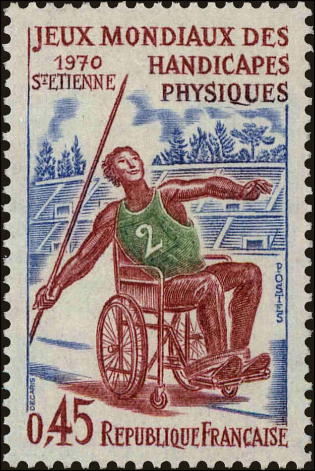 Front view of France 1283 collectors stamp