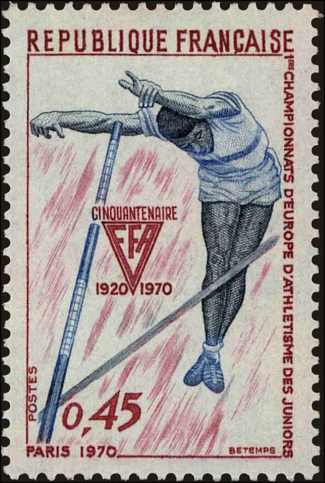 Front view of France 1284 collectors stamp