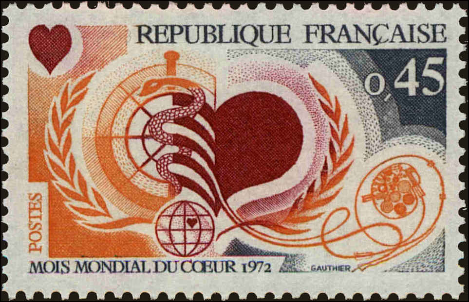 Front view of France 1333 collectors stamp