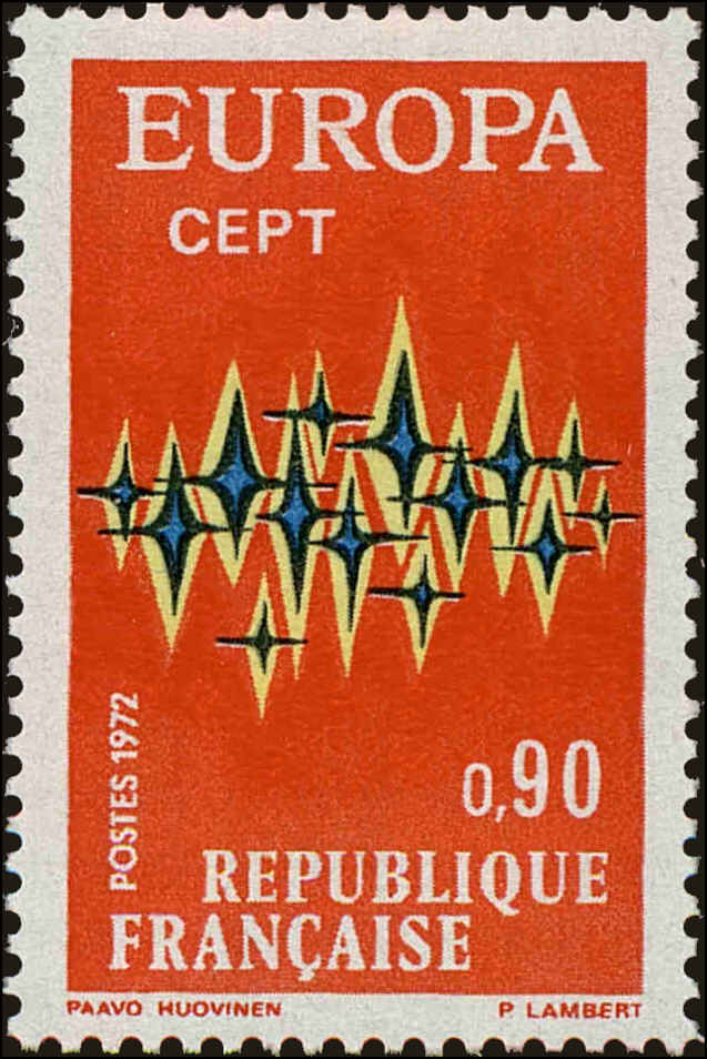 Front view of France 1341 collectors stamp