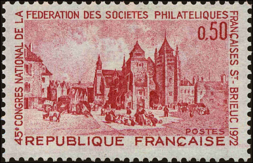 Front view of France 1344 collectors stamp