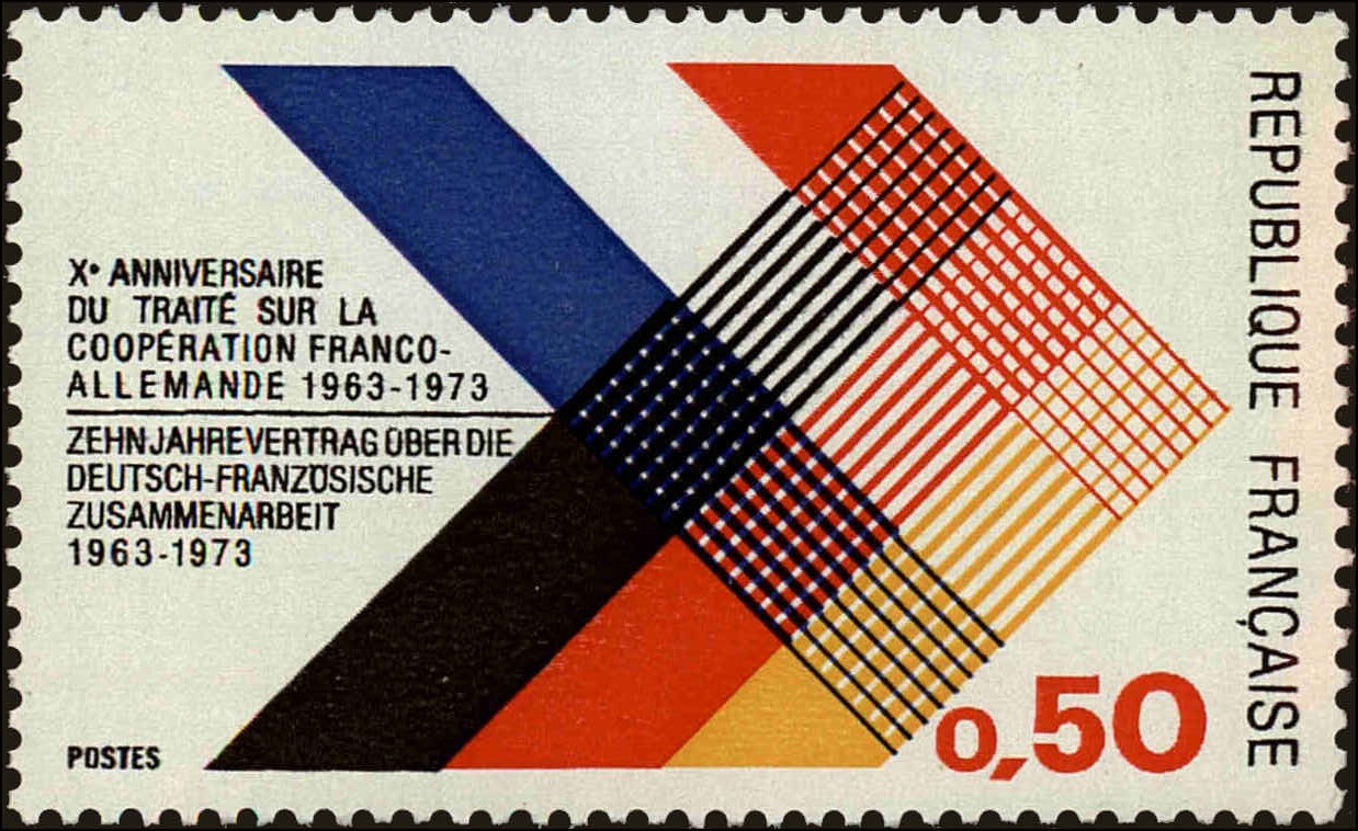 Front view of France 1357 collectors stamp