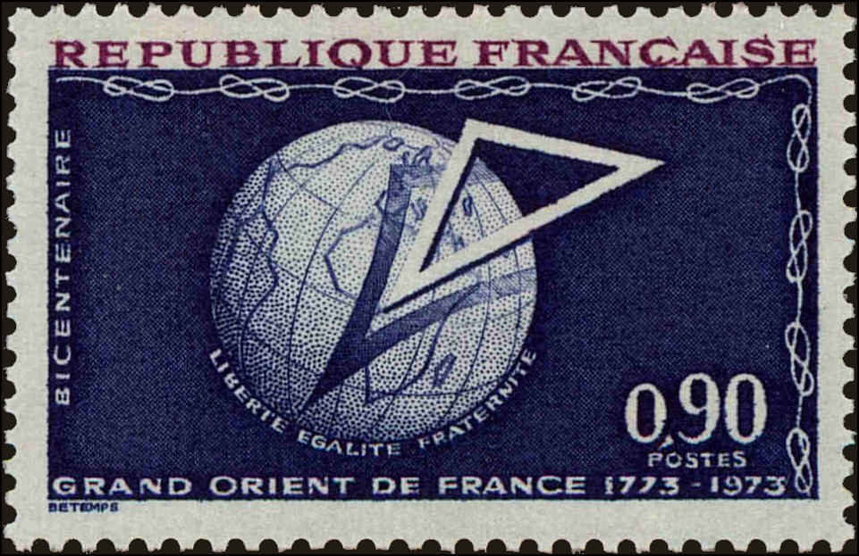 Front view of France 1368 collectors stamp