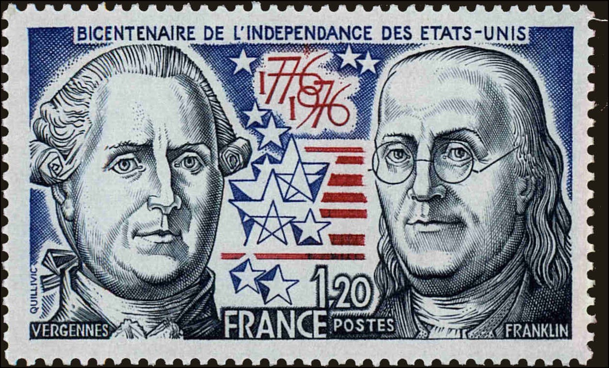 Front view of France 1480 collectors stamp
