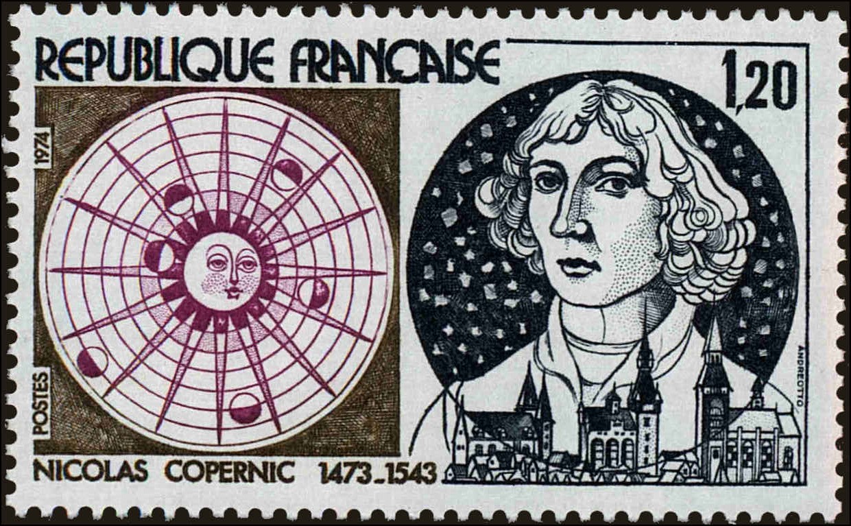 Front view of France 1416 collectors stamp