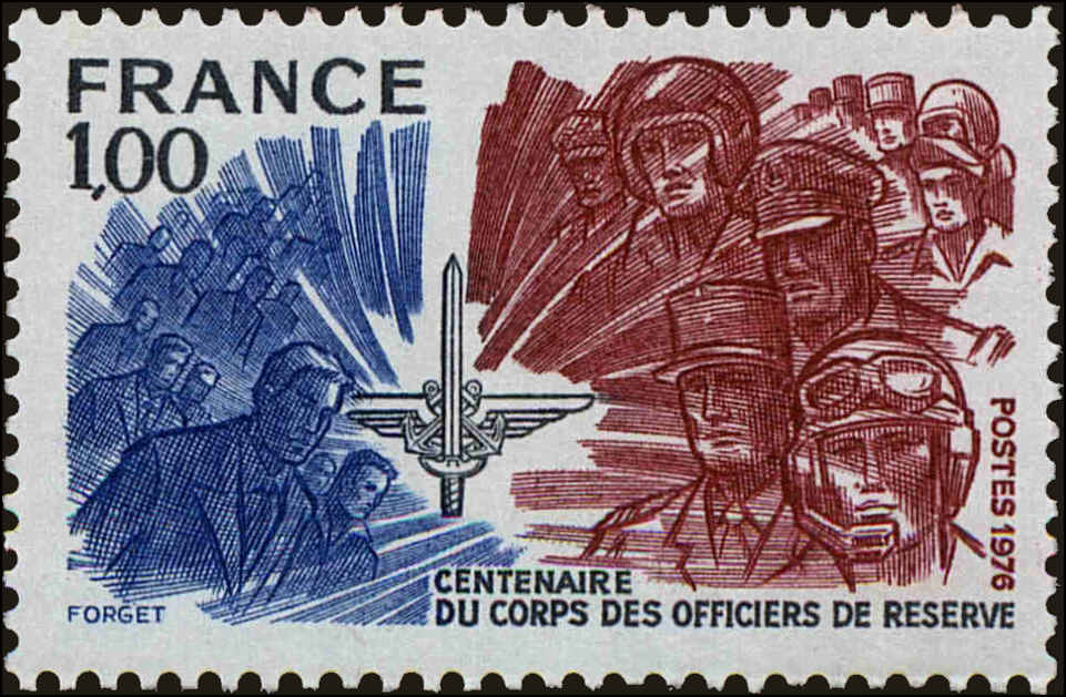 Front view of France 1492 collectors stamp
