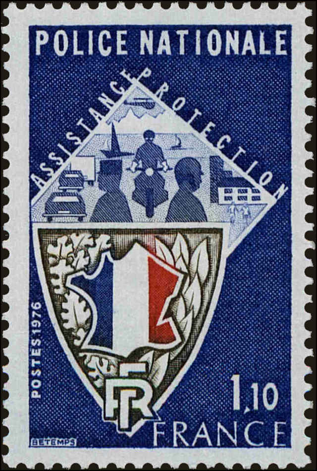Front view of France 1502 collectors stamp