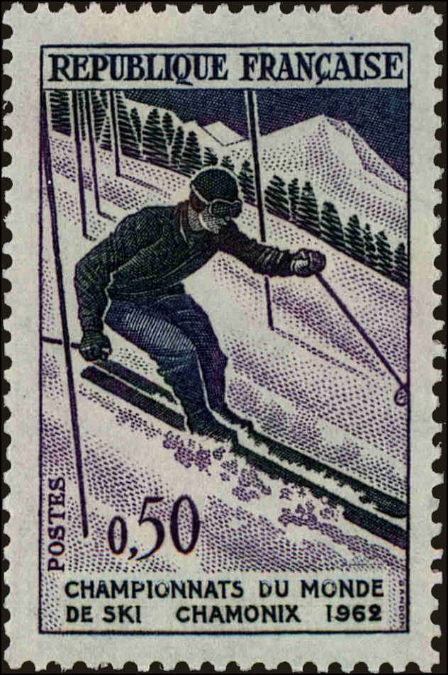 Front view of France 1020 collectors stamp