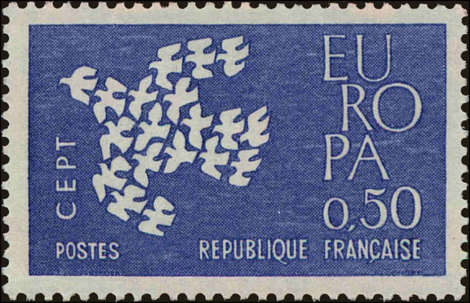 Front view of France 1006 collectors stamp
