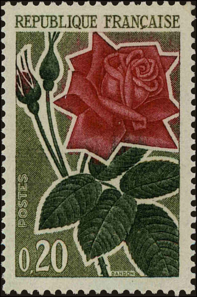 Front view of France 1043 collectors stamp