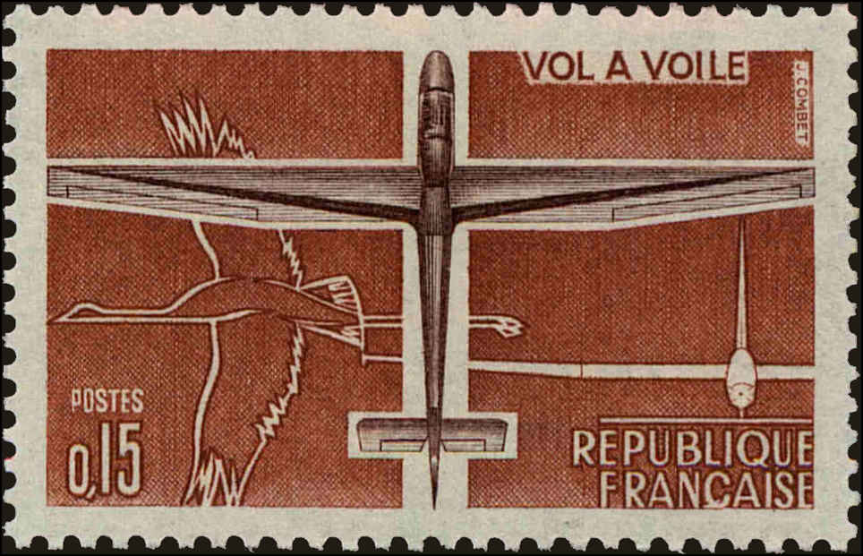 Front view of France 1034 collectors stamp