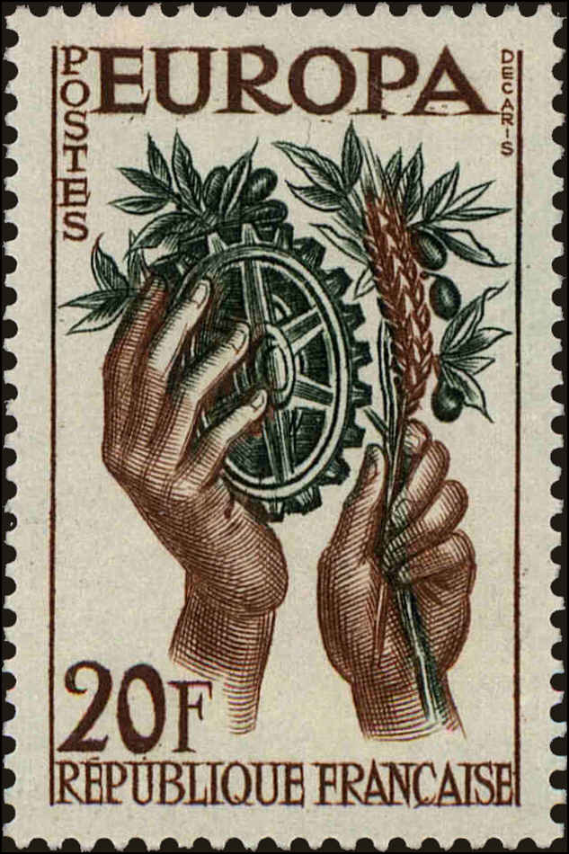 Front view of France 846 collectors stamp