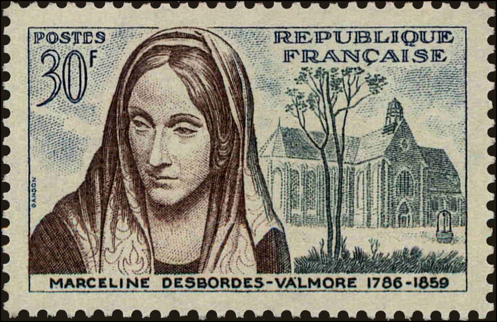 Front view of France 924 collectors stamp