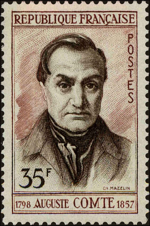 Front view of France 848 collectors stamp